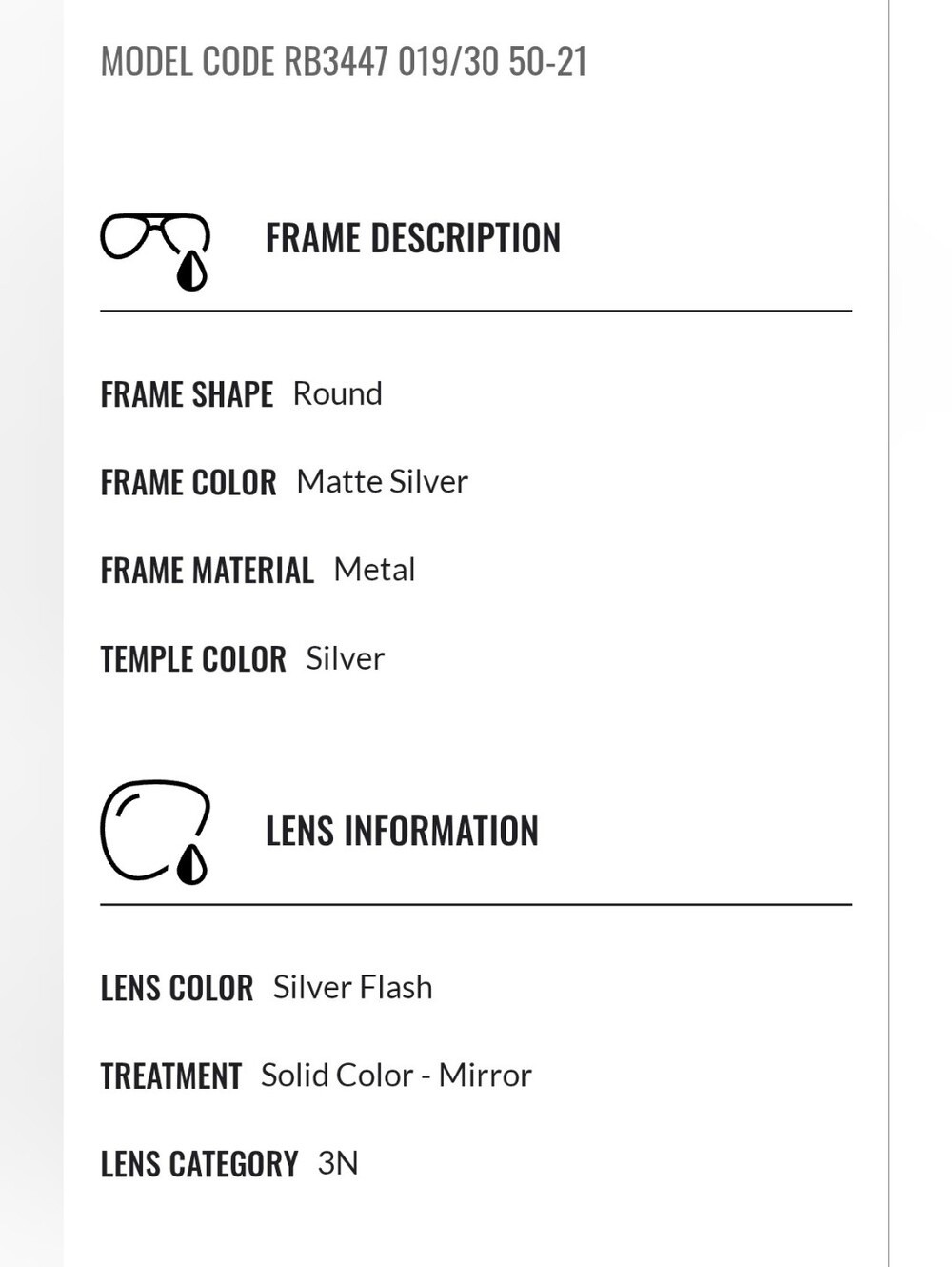 Ray-Ban ROUND FLASH LENSES RB3447 - Picture 8 of 12